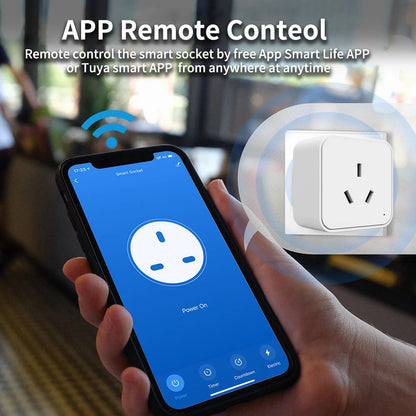 Tuya Smart WiFi Power Strip – AU Plug, Multi-Outlet Socket with Remote App Control, Timer & Voice Control via Alexa & Google Home Ezkrea