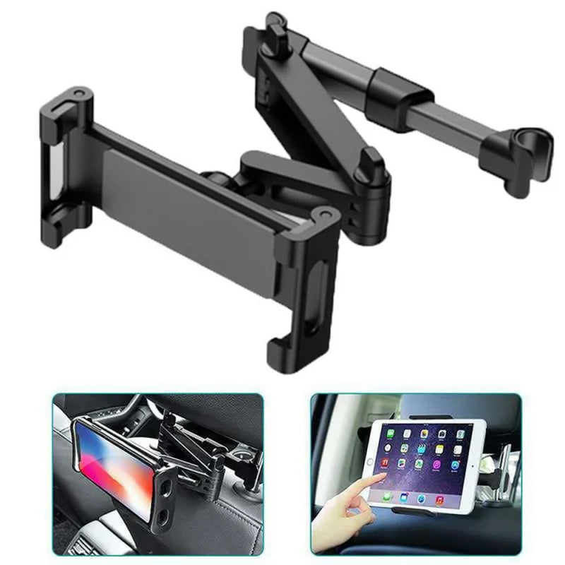 Car Headrest Phone Holder – Adjustable Back Seat Mount for 4.7"-13" Devices | iPad Pro 12.9", Smartphones & More Ezkrea