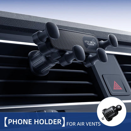 Gravity Car Phone Holder for 4.7–7 inch Phones – Universal Air Vent Mount, Shockproof GPS Clip Stand Ezkrea
