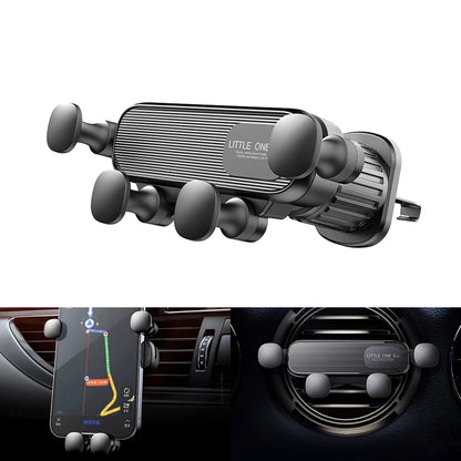 Gravity Car Phone Holder for 4.7–7 inch Phones – Universal Air Vent Mount, Shockproof GPS Clip Stand Ezkrea
