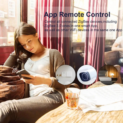 Tuya ZigBee 3.0 Smart Hub – Wireless & Wired Gateway Bridge, Voice Remote Control, Compatible with Alexa & Google Home Assistant Ezkrea
