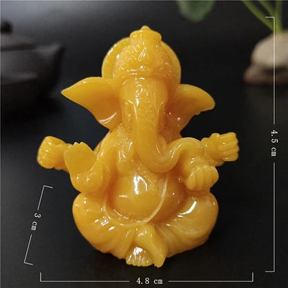 Gold Lord Ganesha Buddha Statue Elephant God Sculptures Ganesh Figurines Man-made Stone Home Garden Buddha Decoration Statues Ezkrea
