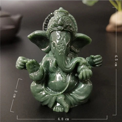Gold Lord Ganesha Buddha Statue Elephant God Sculptures Ganesh Figurines Man-made Stone Home Garden Buddha Decoration Statues Ezkrea