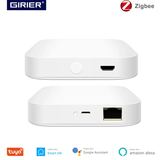 Tuya ZigBee 3.0 Smart Hub – Wireless & Wired Gateway Bridge, Voice Remote Control, Compatible with Alexa & Google Home Assistant Ezkrea