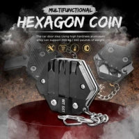 Multifunctional Hexagon Coin Outdoor Tool – Compact & Versatile Survival Gadget Ezkrea.com