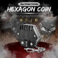 Multifunctional Hexagon Coin Outdoor Tool – Compact & Versatile Survival Gadget Ezkrea.com
