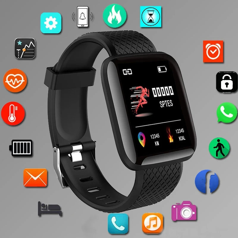 Smartwatch Men Women Wristwatches Smart Watch Message Fitness Monitor Bracelet Birthday Gift Electronic Clock For Android IOS Ezkrea