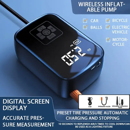 Wireless Electric Tire Inflator with Digital Display