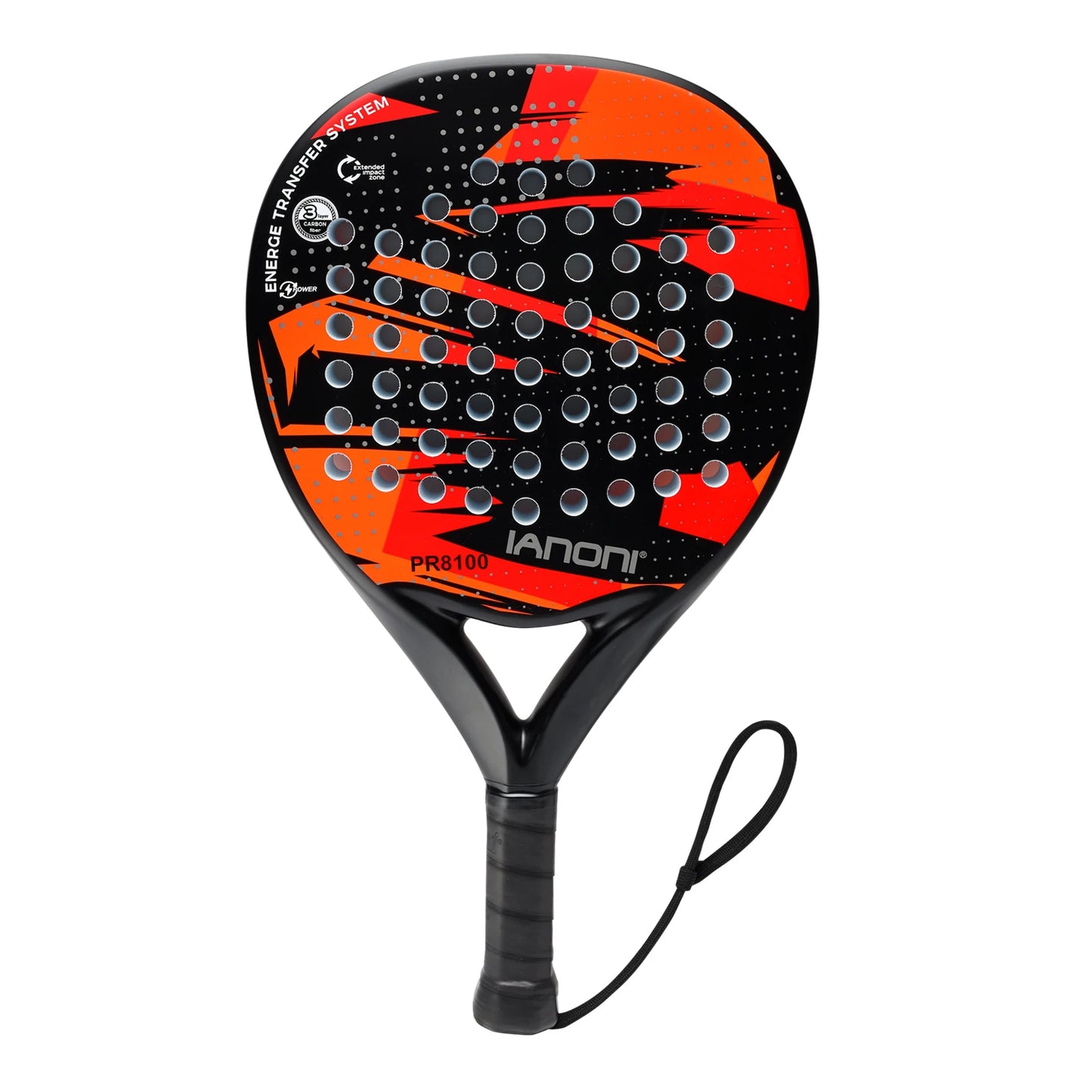 IANONI Padel Racket Carbon Fiber Surface with EVA Memory Flex Foam Core Padel Tennis Racquets Lightweight Ezkrea