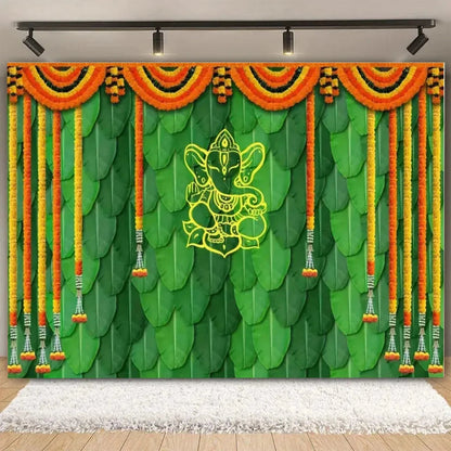 Indian Traditional Backdrop Photo Festival Party Candle Fireworks Mural Hindu Indian Wedding Holi Flower Anniversary Background Ezkrea