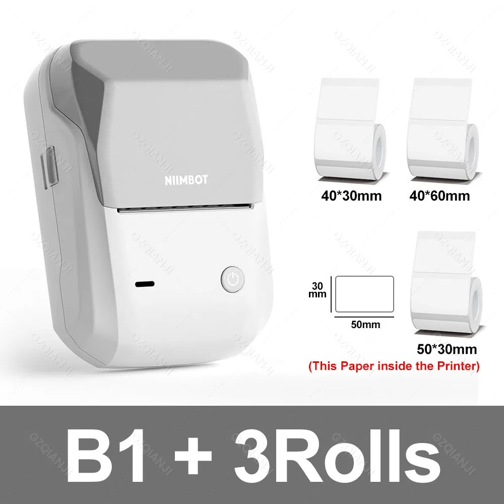 2-Inch Thermal Printer – Portable Bluetooth Label Maker with Waterproof Sticker Rolls Ezkrea
