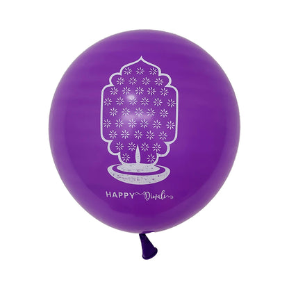 10Pcs Diwali Theme Latex Balloon Diwali Party Decoration Indian Diwali Lotus Elephant Balloons Happy Diwali Party Inflate Globos Ezkrea