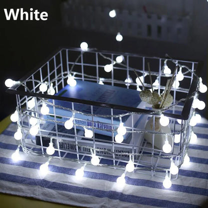 13M Ball LED String Lights Outdoor Ball Chain Lights Garland Lamps Bulb Fairy Lights Party Home Wedding Garden Christmas Decor Ezkrea