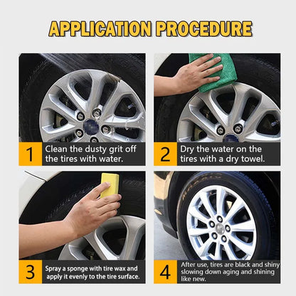 Tyre Gloss Tire Coating Spray Hydrophobic Sealant Wax For Car Wheel Auto Care Re-black Shine Chemistry Filler Ezkrea