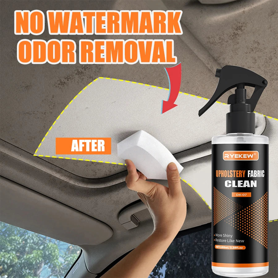 Car Interior Cleaner Leather Fabric Roof Cleaning Washing-Free Safety Belt Cleaner Powerful Stain Removal Auto Detailing Ezkrea