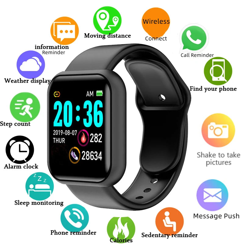 Multifunctional Smart Watch Men Women Bluetooth Connected Phone Music Player Fitness Sport Bracelet Sleep Monitor D13 Smartwatch Ezkrea