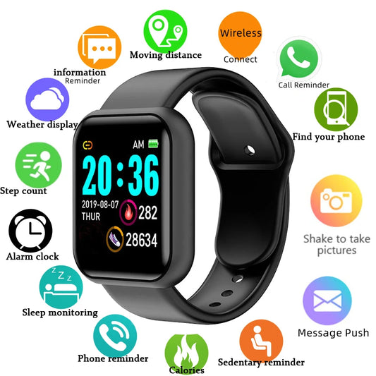 Multifunctional Smart Watch Men Women Bluetooth Connected Phone Music Player Fitness Sport Bracelet Sleep Monitor D13 Smartwatch Ezkrea