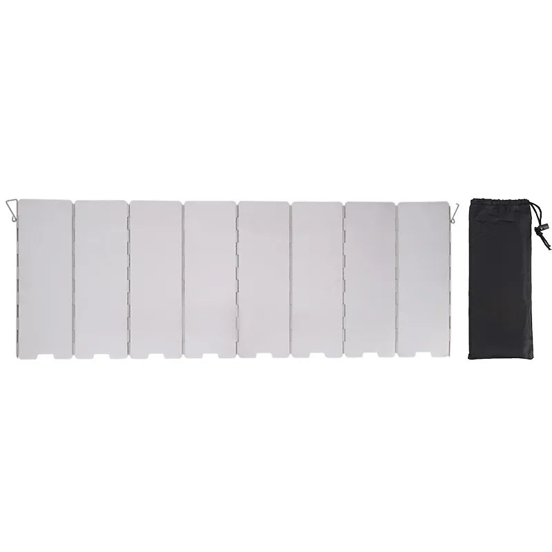 Wind Shield for Camping Stove – 8/9/10 Plate Folding Windproof Screen, Aluminum Alloy Outdoor Cooking Wind Block Ezkrea