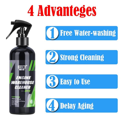 Engine Bay Cleaner Engine Shine Protector Detailer Decontamination Deep Degreasing Compartment Heavy Oil Dust Car Cleaning Tool Ezkrea