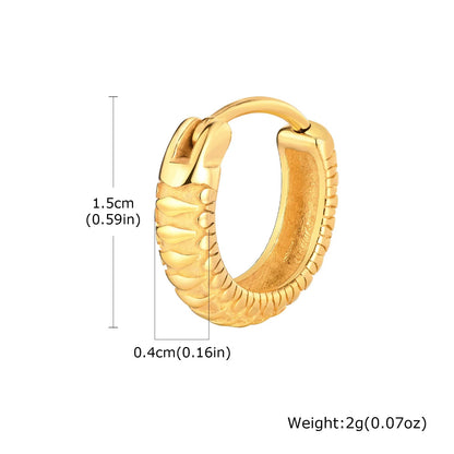 Snake Textured Hoop Earrings for Men, Anti Allergy Stainless Steel Animal Huggies Hoop Earrings,Male Earring Jewelry Gift Ezkrea