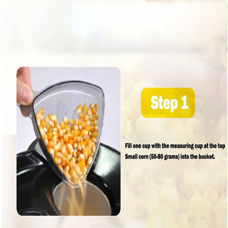 Electric Popcorn Maker Machine – Mini Automatic Popcorn Machine for Home & Kitchen Use | Fast & Easy Household Snack Appliance Ezkrea
