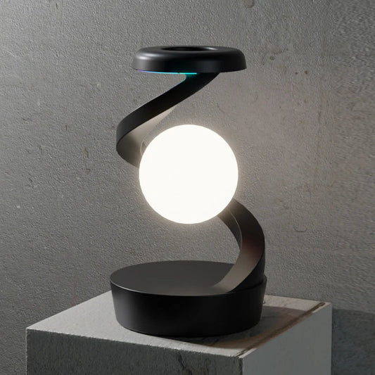LED 360° Rotating Night Light With Wireless Charger Cordless Desk Lamp Rechargeable LED Levitating Night Light For Living Room Ezkrea
