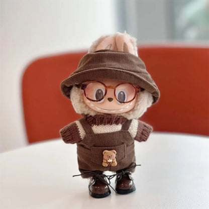 17cm labubu clothes outfit Plush doll clothes Macaron Cute Clothing DIY Kid Gift  Dog Clothes Hair accessories v1 v2 clothes Ezkrea