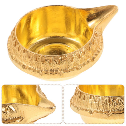 2pcs Lotus Candlestick Decorative Oil Lamp for Home Temple Buddha Worship Diwali Pooja Small Kerosene Light Ezkrea