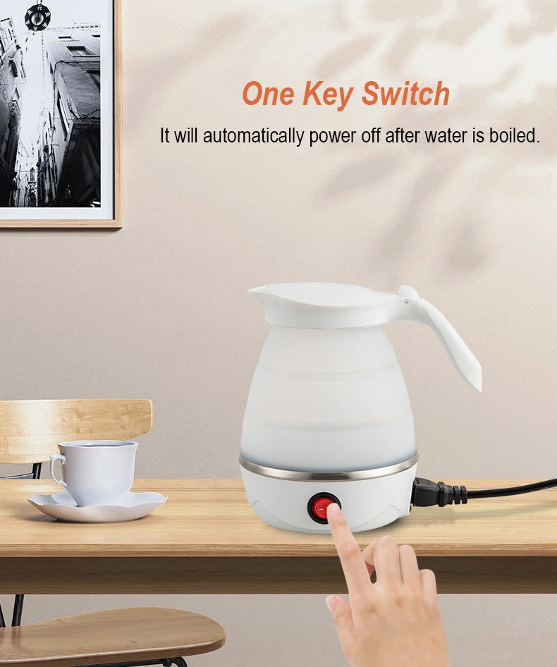 Foldable & Portable Electric Travel Kettle – 600ML, 220V, Fast Boiling Water Heater EZKrea.com
