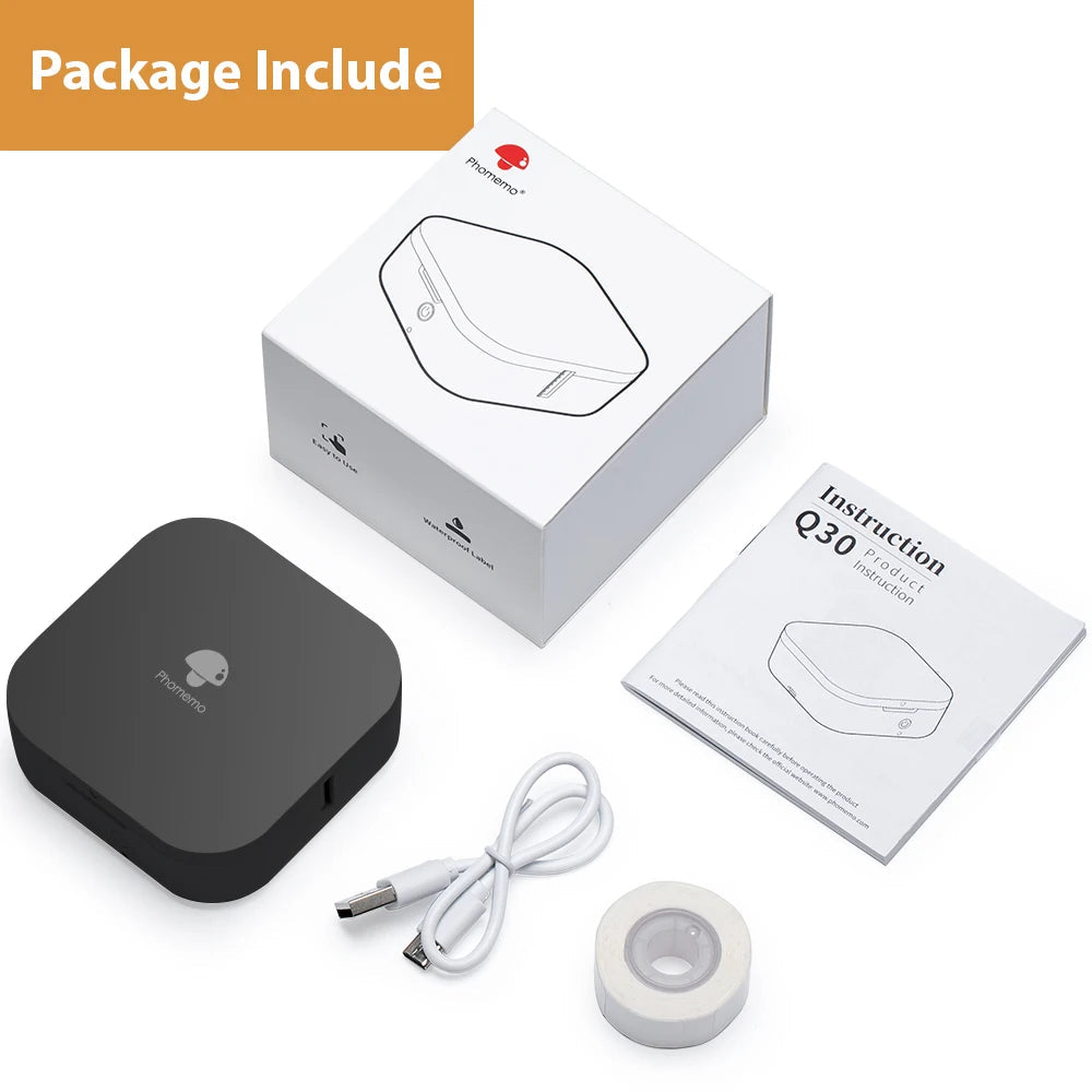 Phomemo Q30 Thermal Printer – Mini Wireless Label Maker with Portable Sticker Printing & Various Label Paper Ezkrea