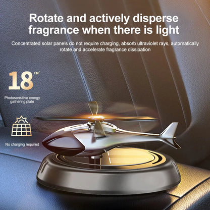 Solar-Powered Car Air Freshener – Rotating Aircraft Design with Essential Oils Ezkrea