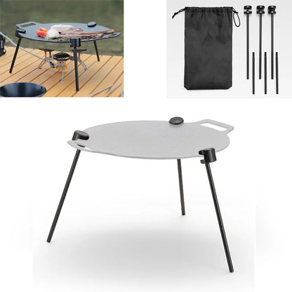 Outdoor BBQ Tripod Stand – Adjustable Detachable Grill & Pot Rack with Chain for Camping & Cooking Ezkrea