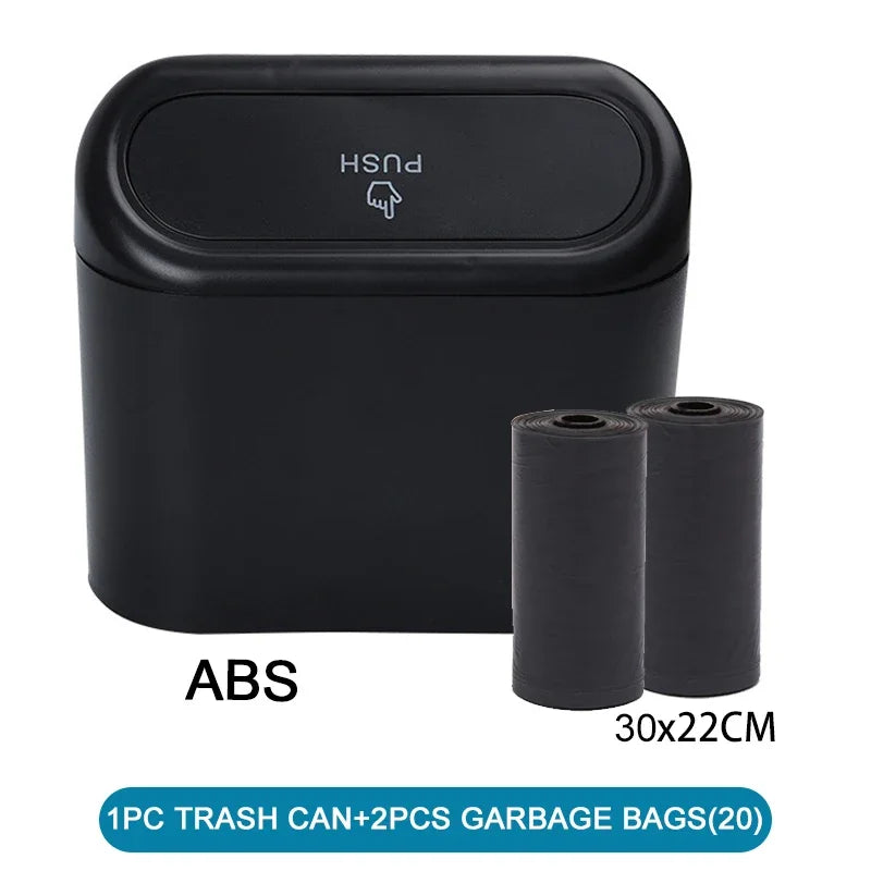 Trash Can for Car with Lid – Leak-Proof Mini Bin with 60/300 Bags | Compact Car Garbage Holder & Organizer Accessory Ezkrea