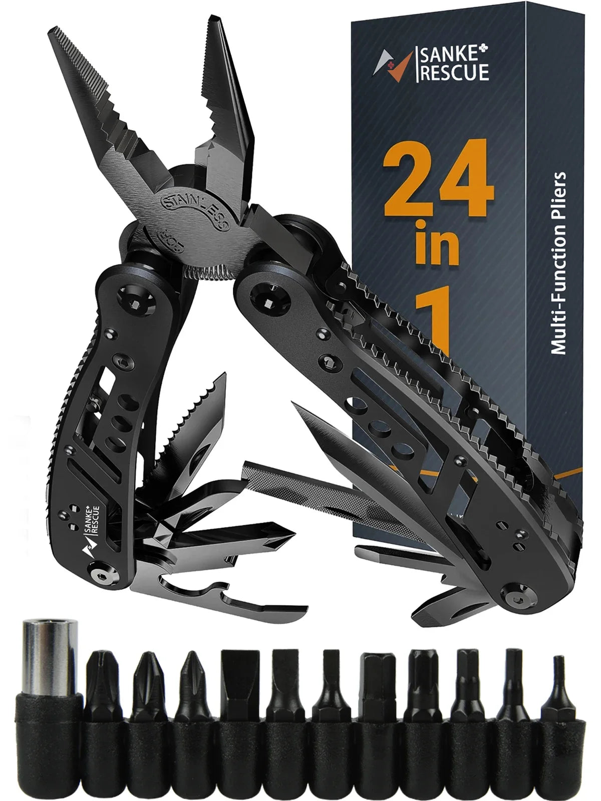 24-in-1 Multitool Pliers – Survival Gear for Camping, Hunting & DIY | Ultimate Gift for Men, Dad, Husband Ezkrea