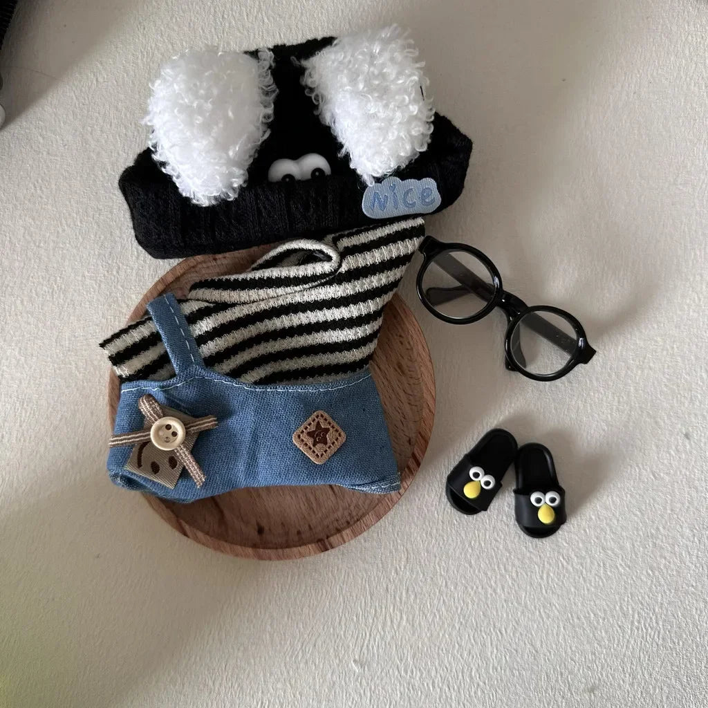 17cm labubu clothes outfit Plush doll clothes Macaron Cute Clothing DIY Kid Gift  Dog Clothes Hair accessories v1 v2 clothes Ezkrea