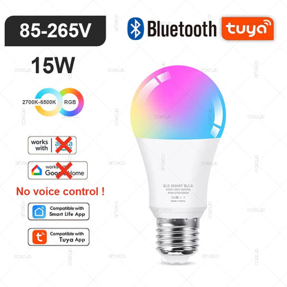 Tuya Smart LED Bulb E27/E14/GU10 | RGB+W WiFi Zigbee Bluetooth Ezkrea
