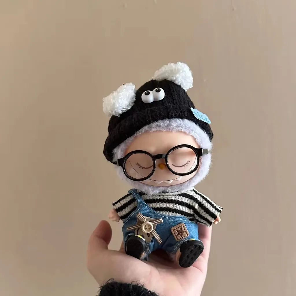17cm labubu clothes outfit Plush doll clothes Macaron Cute Clothing DIY Kid Gift  Dog Clothes Hair accessories v1 v2 clothes Ezkrea
