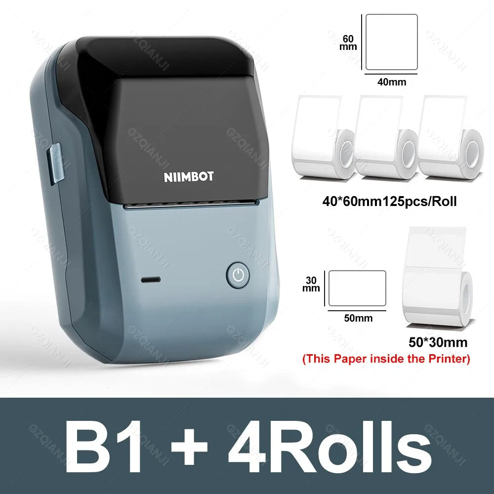 2-Inch Thermal Printer – Portable Bluetooth Label Maker with Waterproof Sticker Rolls Ezkrea