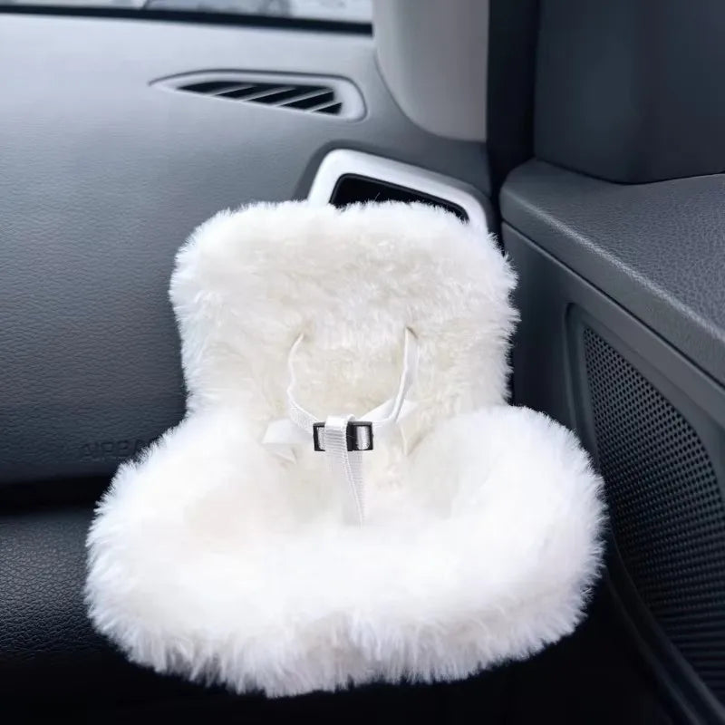 Labubu Car Safety Seat For 15-17cm Mini Plush Idol Doll Air Outlet Aromatherapy Car Ornament Gifts Car Interior Decoration Ezkrea