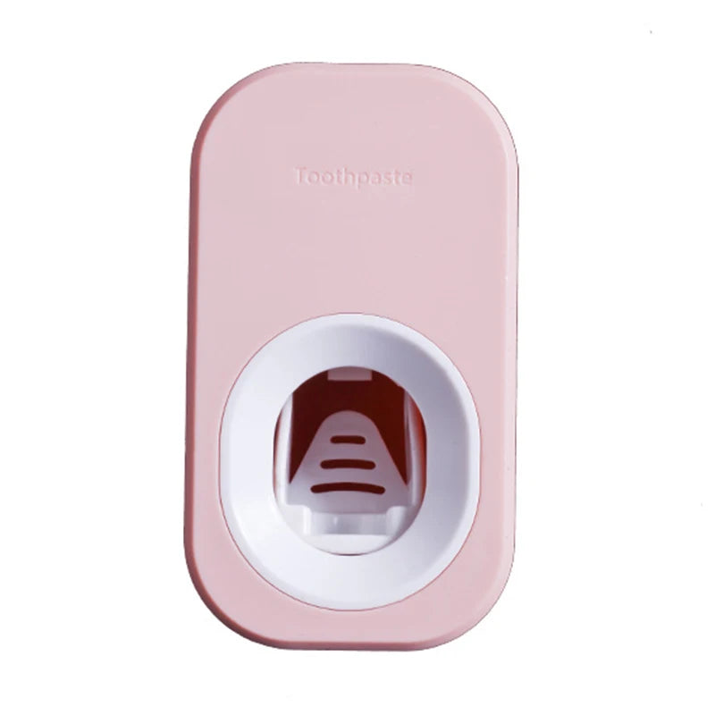 Automatic Toothpaste Dispenser & Toothbrush Holder Set – Wall Mounted, Hands-Free, Dustproof Bathroom Organizer Ezkrea