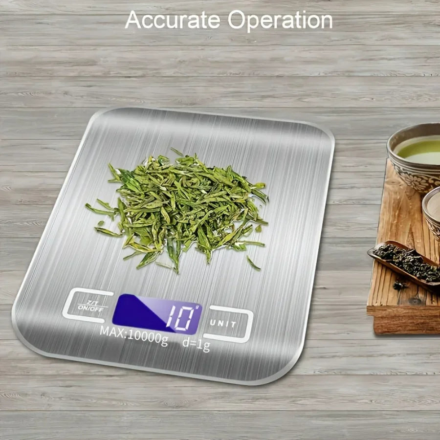 Kitchen Scale 10kg/1g – Portable Digital Food & Coffee Scale with LCD Display for Accurate Measuring Ezkrea