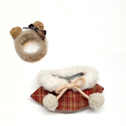 17cm labubu clothes outfit Plush doll clothes Macaron Cute Clothing DIY Kid Gift  Dog Clothes Hair accessories v1 v2 clothes Ezkrea