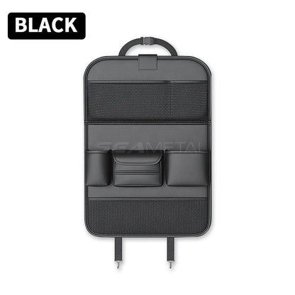 Heavy-Duty Car Backseat Organizer – Multi-Pocket Storage Bag with Foldable Tablet Tray | Large Capacity Seat Back Organizer Ezkrea