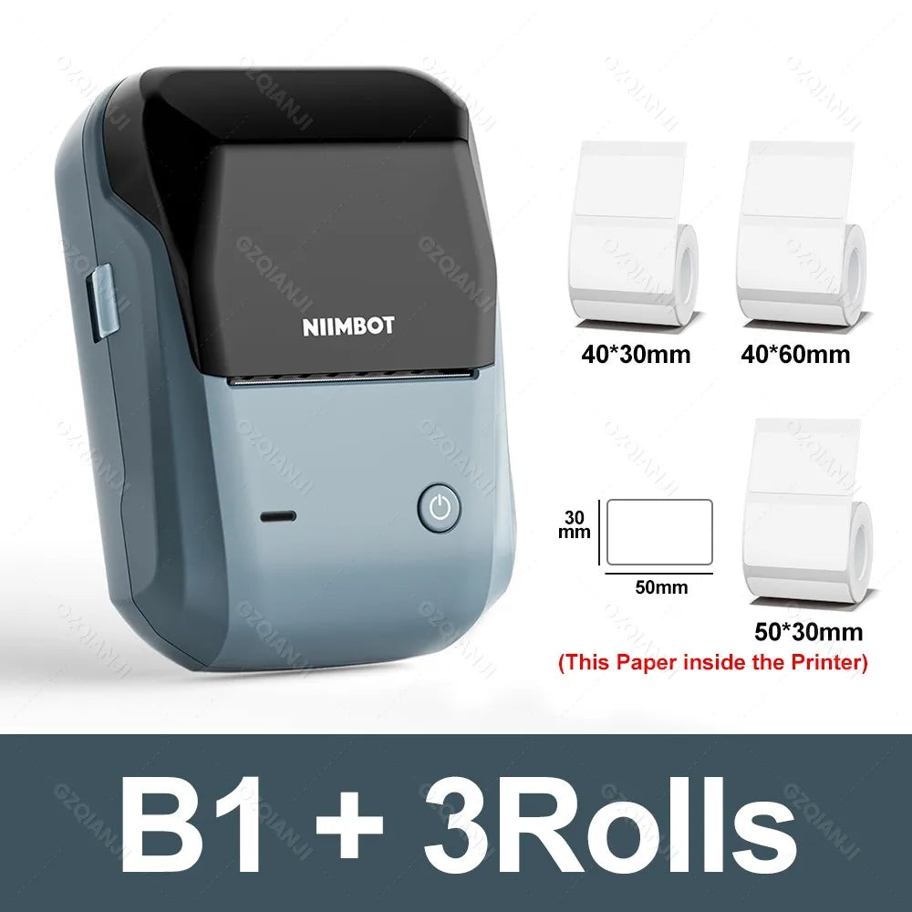 2-Inch Thermal Printer – Portable Bluetooth Label Maker with Waterproof Sticker Rolls Ezkrea