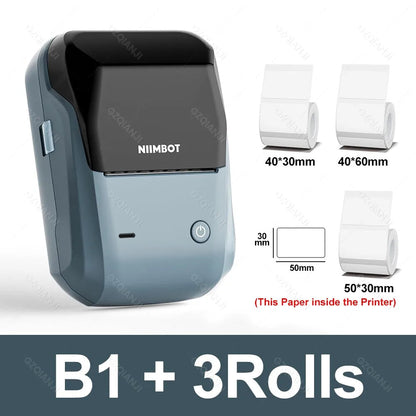2-Inch Thermal Printer – Portable Bluetooth Label Maker with Waterproof Sticker Rolls Ezkrea