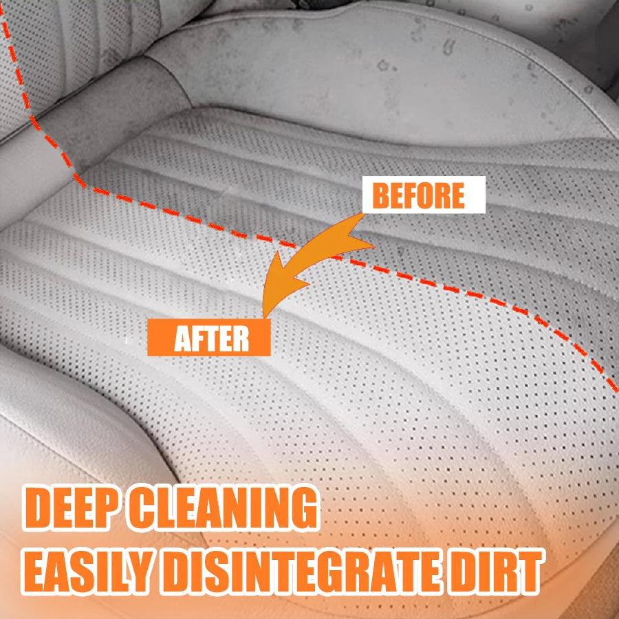 Car Interior Cleaner Leather Fabric Roof Cleaning Washing-Free Safety Belt Cleaner Powerful Stain Removal Auto Detailing Ezkrea