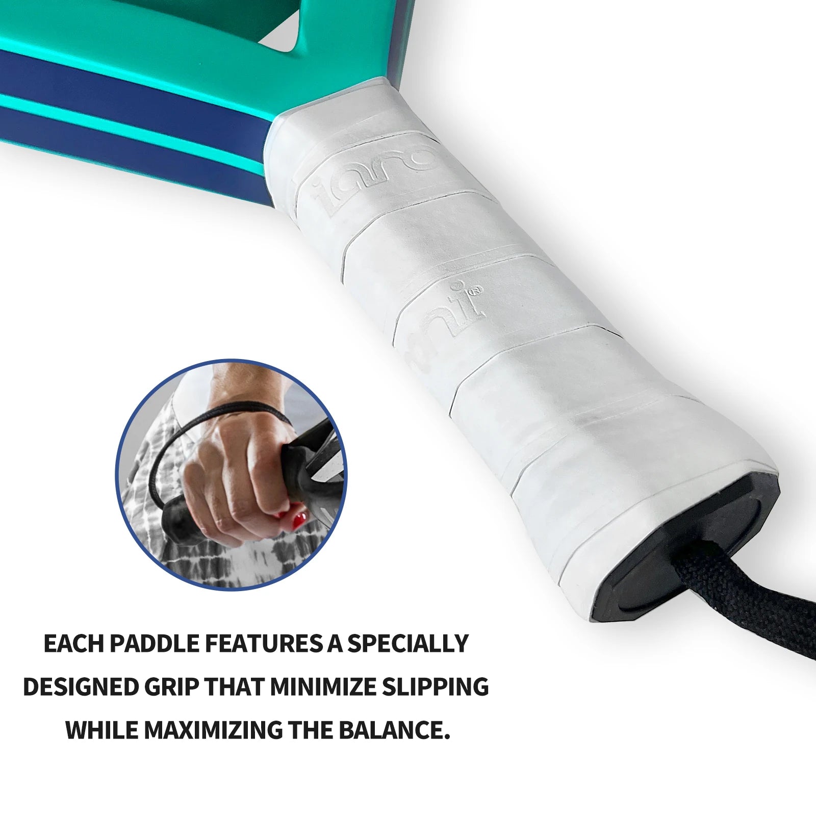 IANONI Padel Racket Carbon Fiber Surface with EVA Memory Flex Foam Core Padel Tennis Racquets Lightweight Ezkrea