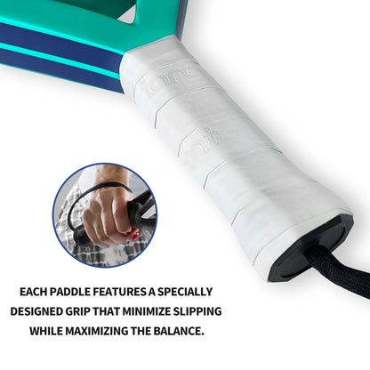 IANONI Padel Racket Carbon Fiber Surface with EVA Memory Flex Foam Core Padel Tennis Racquets Lightweight Ezkrea