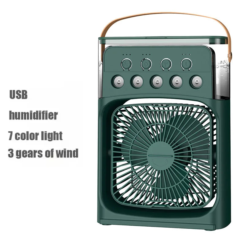 Portable Air Cooler Fan – Mini Air Conditioner, Humidifier & LED Night Light for Home & Office Use Ezkrea