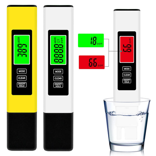 TDS  Digital Meter4-in-1 Water Tester Pen – 0-9990 PPM, Backlit LCD, Temp Meter for Drinking Water, Pools, Aquariums & Hydroponics Ezkrea